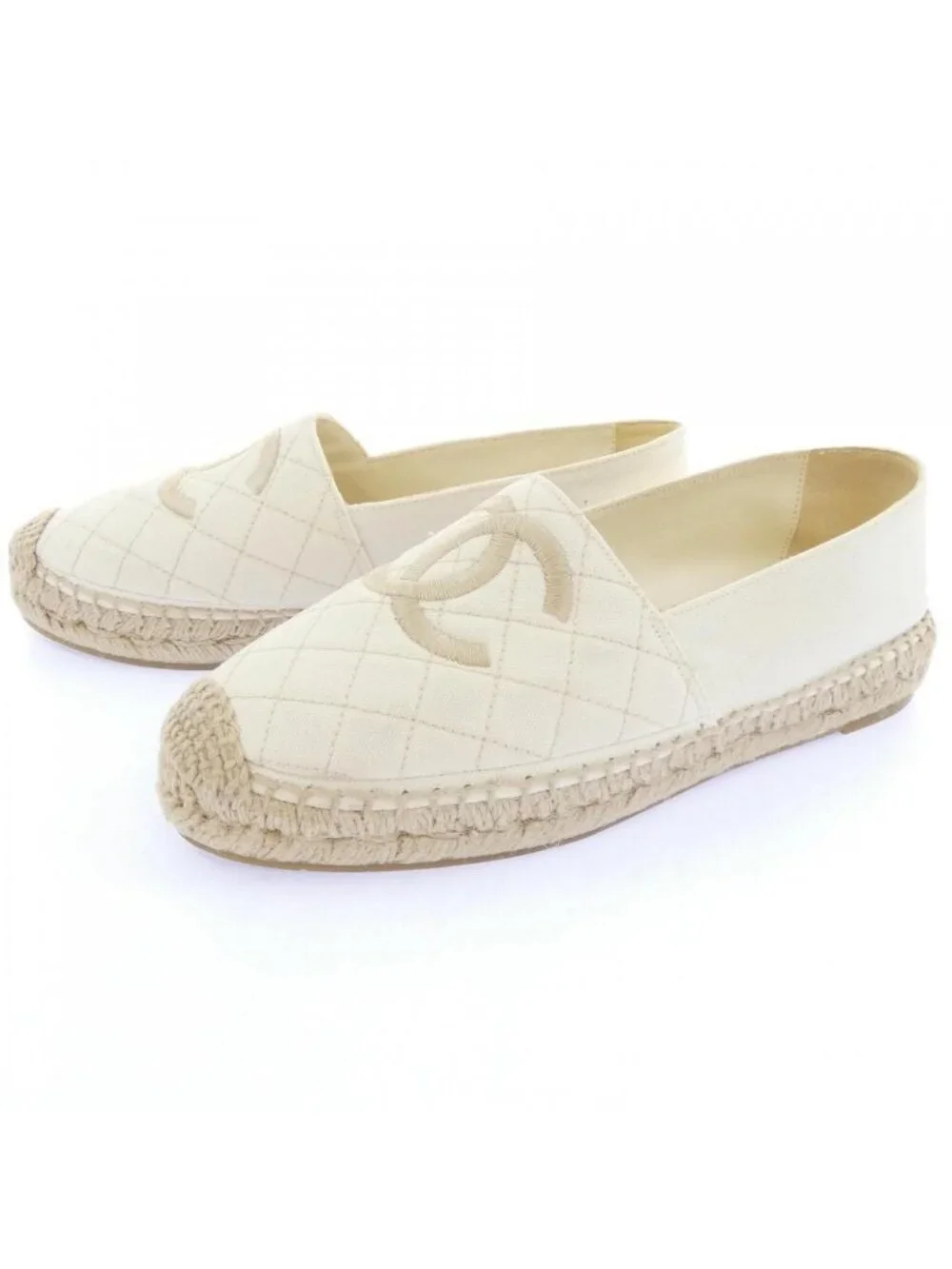 Chanel Espadrilles Shoes White